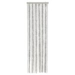 vidaXL Rideau anti-mouches gris clair et blanc 56x200 cm chenille