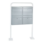 Rottner Bloc 4 boîtes aux lettres  en acier inoxydable (sans support)