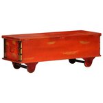 vidaXL Boîte de rangement Rouge 110x40x40 cm Bois d'acacia massif