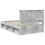 vidaXL Cadre de lit avec tête de lit Béton 120 x 190 cm Pin massif