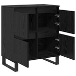 vidaXL Buffet 3 Pièces Chêne noir 60 x 35 x 70 cm