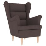 vidaXL Fauteuil marron foncé 74x84x100 cm tissu
