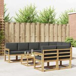 vidaXL Ensemble de canapés d'extérieur 9 pc Blanc et anthracite