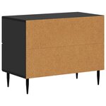 vidaXL Cabinet de chevet Noir 62 x 34 5 x 47 5 cm Bois d'ingénierie
