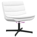 vidaXL Chaise Pivotante Blanche Tissu polyester  Cadre en métal Moyenne
