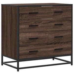 vidaXL Commode chêne marron 70x41x70 cm bois d'ingénierie