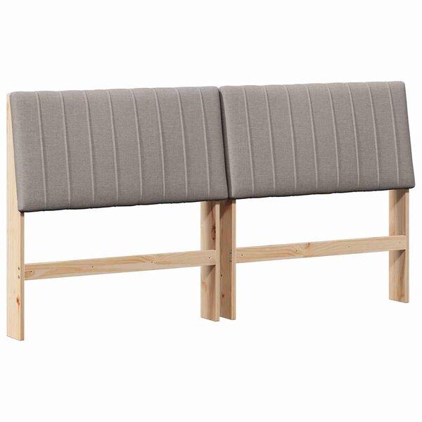 vidaXL Tête de lit capitonnée Taupe 200 cm Pin massif