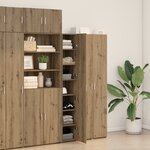 vidaXL Buffet haut Chêne artisan 30x42.5x185 cm Bois d'ingénierie