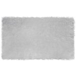 vidaXL Tapis en Peau de Mouton Synthétique Gris 200 x 100 cm Polyester