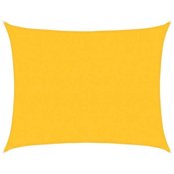 vidaXL Voile d'ombrage 160 g/m² rectangulaire jaune 6x7 m PEHD