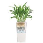 LECHUZA Jardinière Cubico Alto 40 ALL-IN-ONE Blanc brillant 18230