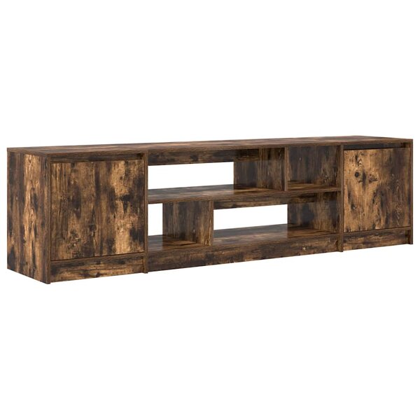 vidaXL Meuble TV chêne fumé 188 5x41x50 cm bois d'ingénierie