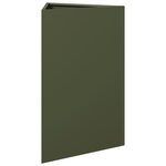 vidaXL Jardinière vert olive triangulaire 50x43x75 cm acier