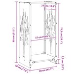 vidaXL Portant de bois chauffage vert olive 40x30x80 cm