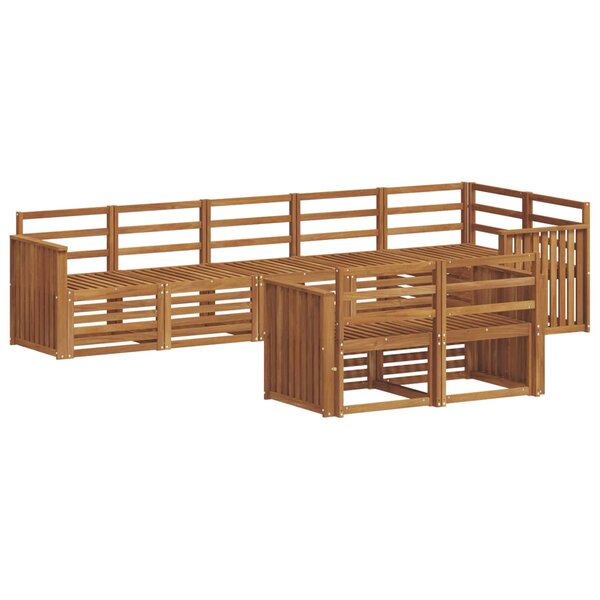vidaXL Ensemble de canapés d'extérieur 8 pc Naturel Polyester