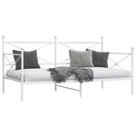 vidaXL Lit de repos sans matelas blanc 107x203 cm acier