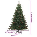 vidaXL Sapin de Noël artificiel avec pommes de pin et baies 240 cm