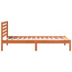 vidaXL Cadre de lit Marron cire 90 x 190 cm Bois massif en pin