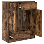 vidaXL Buffet avec tiroirs et portes chêne fumé 73x31x90 cm