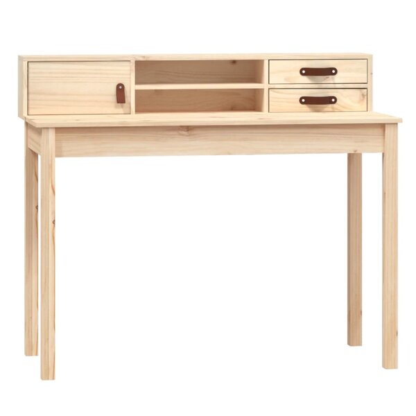 vidaXL Bureau 110x50x93 cm Bois massif Pin