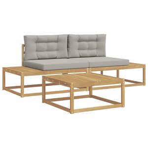 vidaXL Ensemble de canapés d'extérieur Polyester Blanc