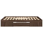 vidaXL Cadre de lit sans matelas chêne marron 120x200 cm