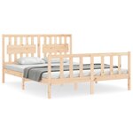 vidaXL Cadre de lit sans matelas 160x200 cm bois massif de pin