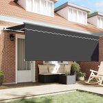 vidaXL Auvent Rétractable Anthracite 400 x 200 cm