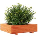 vidaXL Jardinière cire marron 90x90x26 5 cm bois de pin massif