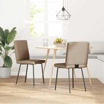 vidaXL Chaises à manger lot de 2 cappuccino similicuir