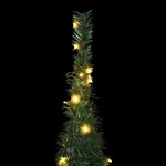 vidaXL Sapin de Noël with LED String Lights Vert 150 x 150 cm PVC