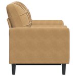 vidaXL Canapé 2 places avec oreillers décoratifs brun 120 cm velours