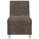 vidaXL Fauteuil avec oreiller 3 Pièces Gris foncé 55 cm Cuir suédé faux
