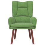 vidaXL Fauteuil relaxant Vert clair 63 x 67 x 94 cm Velours
