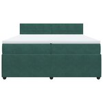 vidaXL Sommier à lattes de lit et matelas Vert foncé 200x200cm Velours