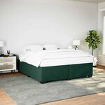 vidaXL Cadre de lit sans matelas vert foncé 200x200 cm velours