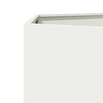 vidaXL Jardinière blanc hexagone 138x120x45 cm acier