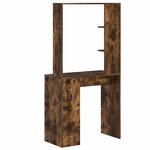 vidaXL Bureau Chêne fumé 78.5 x 37 x 154.5 cm Bois d'ingénierie