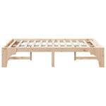 vidaXL Cadre de lit surélevé Marron 140 x 190 cm Bois massif en pin