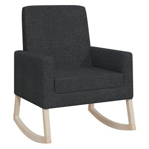 vidaXL Chaise à bascule Noir Tissu