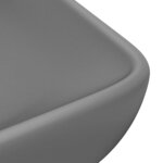 vidaXL Lavabo de luxe rectangulaire Gris foncé mat 71x38 cm Céramique