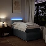 vidaXL Sommier à lattes de lit et matelas Gris clair 90x190 cm Tissu