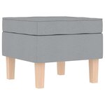 vidaXL Chaise à bascule avec repose-pied Gris clair Tissu