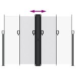 vidaXL Auvent latéral rétractable blanc 180x1000 cm