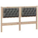 vidaXL Tête de lit marron et gris foncé 140 cm Bois massif en pin