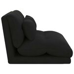 vidaXL Fauteuil de sol ajustable Noir Velours