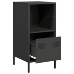 vidaXL Buffet noir 35x39x73 5 cm acier laminé à froid