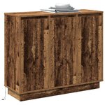 vidaXL Buffet LED Bois ancien 90 x 32 x 75 cm Bois d'ingénierie