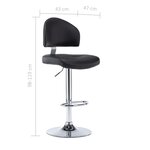 vidaXL Tabouret de bar Noir Similicuir