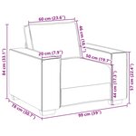 vidaXL Canapé Fauteuil Marron 60 cm Tissu
